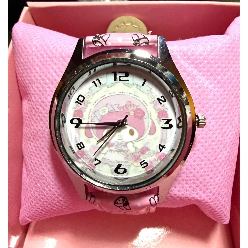 Sanrio‎ My Melody Wristwatch Kids Pink Polka Dot Strap New